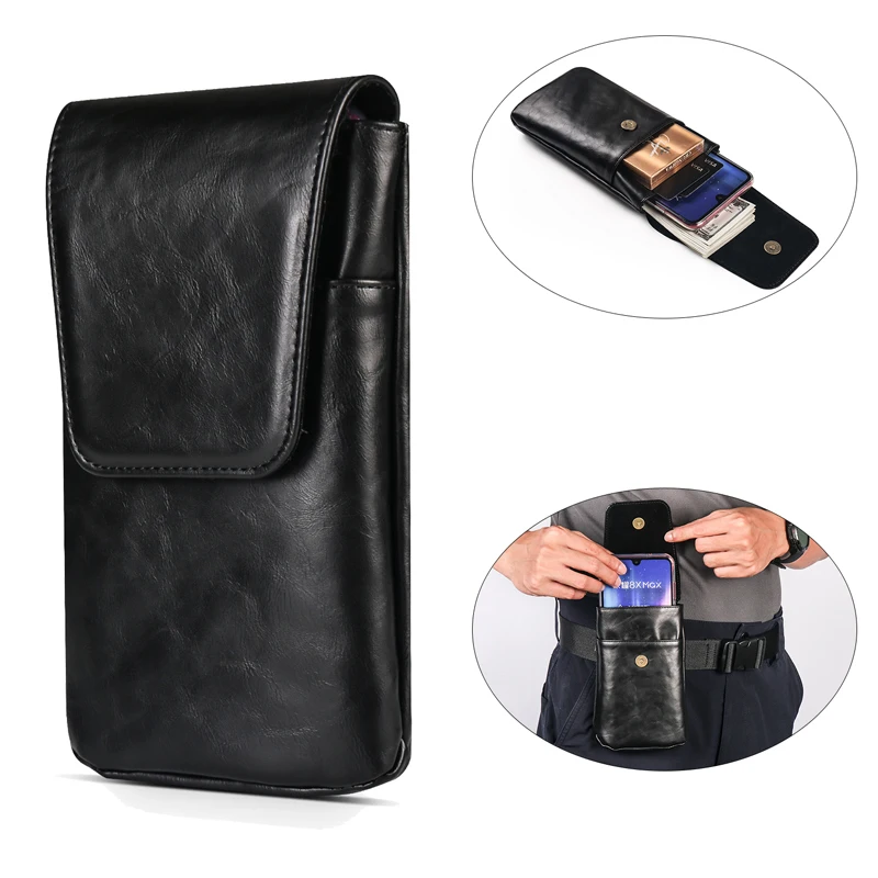 Dual Pouch Belt Clip Holster Case For Samsung Galaxy S26Ultra S25Ultra S24 A57 A56 A37 A36 A27 iphone Xiaomi Mobile Phone Case