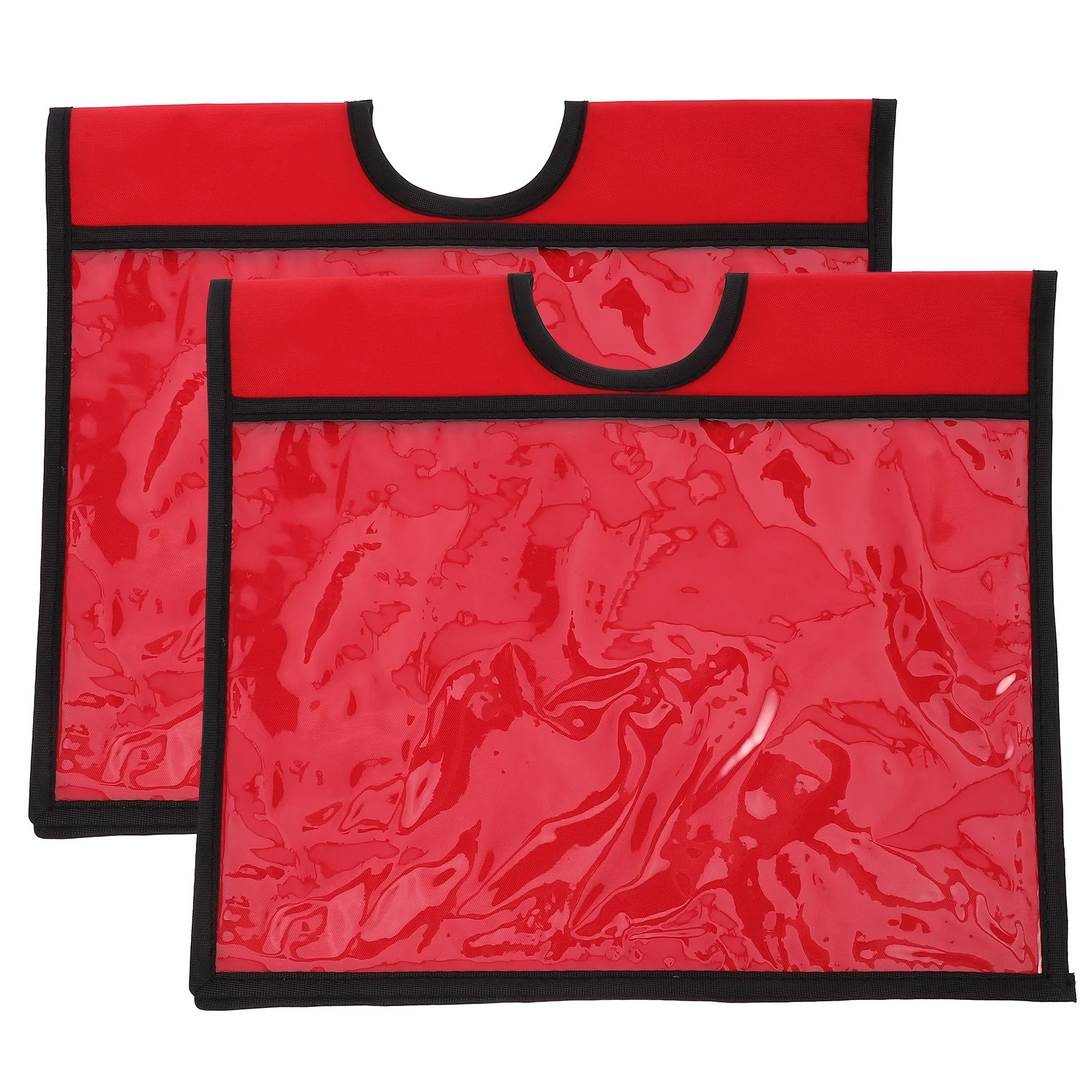 2Pcs Traffic Traffic Cone Sleeves With Pocket Warning Sign Covers PVC PE Material Pocket Outdoor Caution Cone