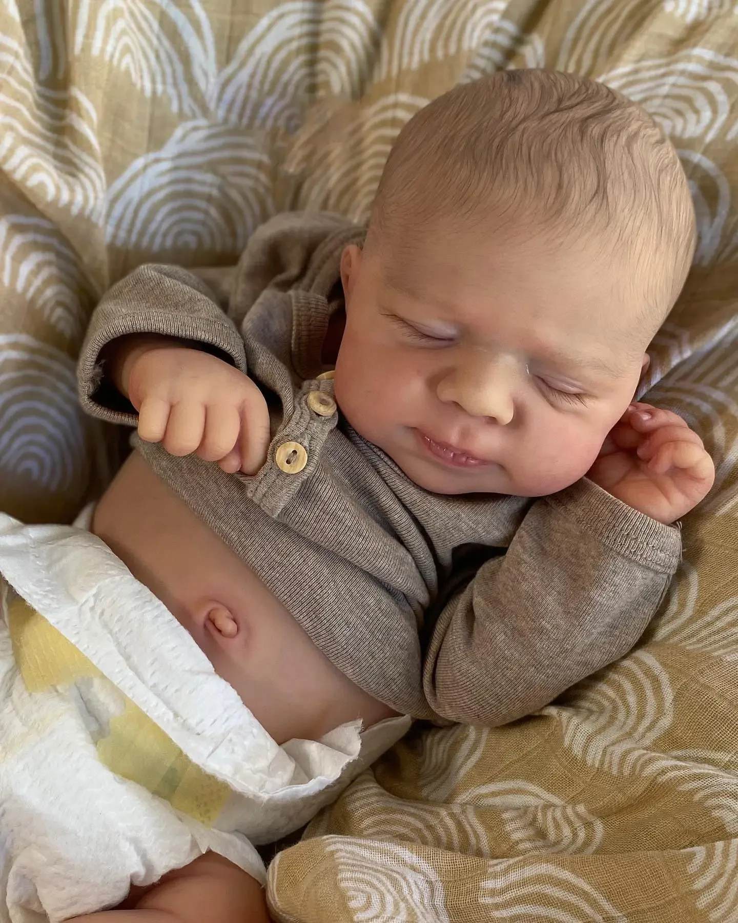 

Risbecko 19-дюймовая уже окрашенная готовая кукла реборн-ручная работа Reborn Preemie Baby, игрушка для новорожденных, подарок, куклы для девочек