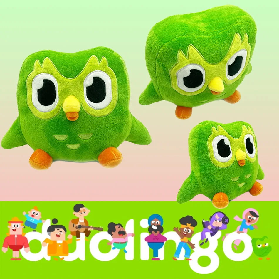

Kawaii Duolingo Green Owl Plush Toy Soft Stuffed Animal Cartoon Anime Owl Doll Children Birthday Gift