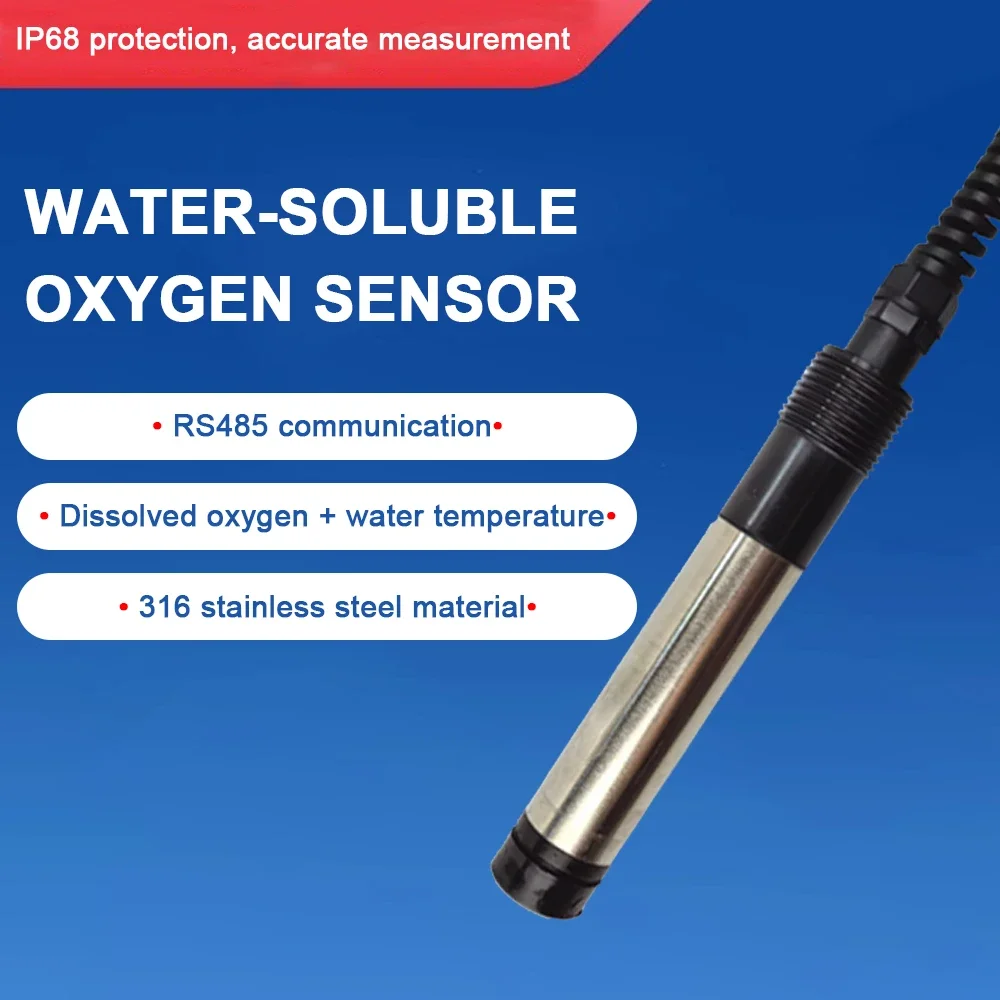 Dissolved Oxygen Sensor Industrial Water Quality Detector for Water Oxygen Monitoring in Aquaculture Fish Ponds Transmitters