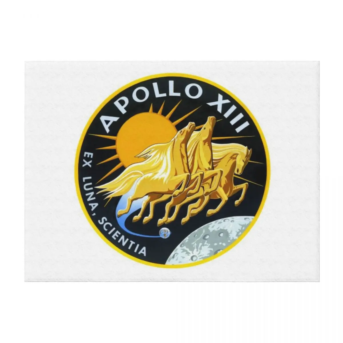 

Apollo 13 Mission Logo Throw Blanket Picnic Quilt halloween Hair Blankets