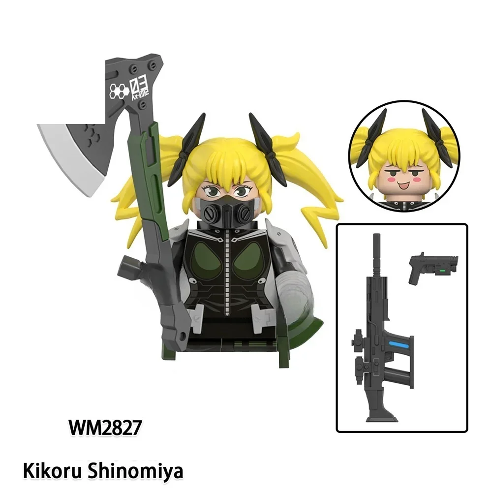 Anime Character Kaiju NO.8  Building Blocks DIY Hibino Kafka Ashiro Mini Action Figure Cartoon Models Bricks Toys For Kids Gifts