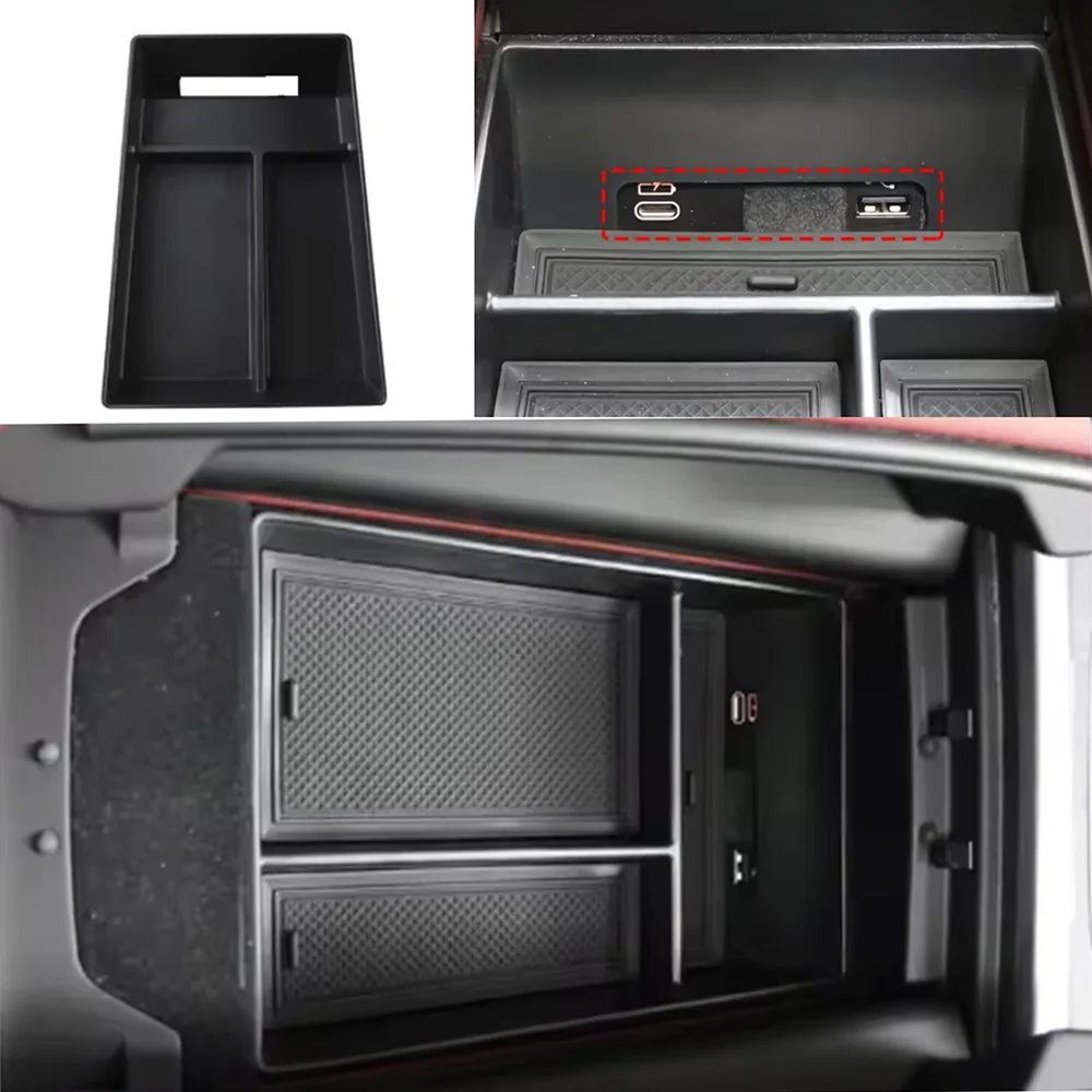 ABS Auto-Armlehnen-Aufbewahrungsbox für BMW X5 G05 X6 G06 X7 G07 2019-2022 2023 2024 Mittelkonsolen-Organizer-Ablage Auto-Zubehör