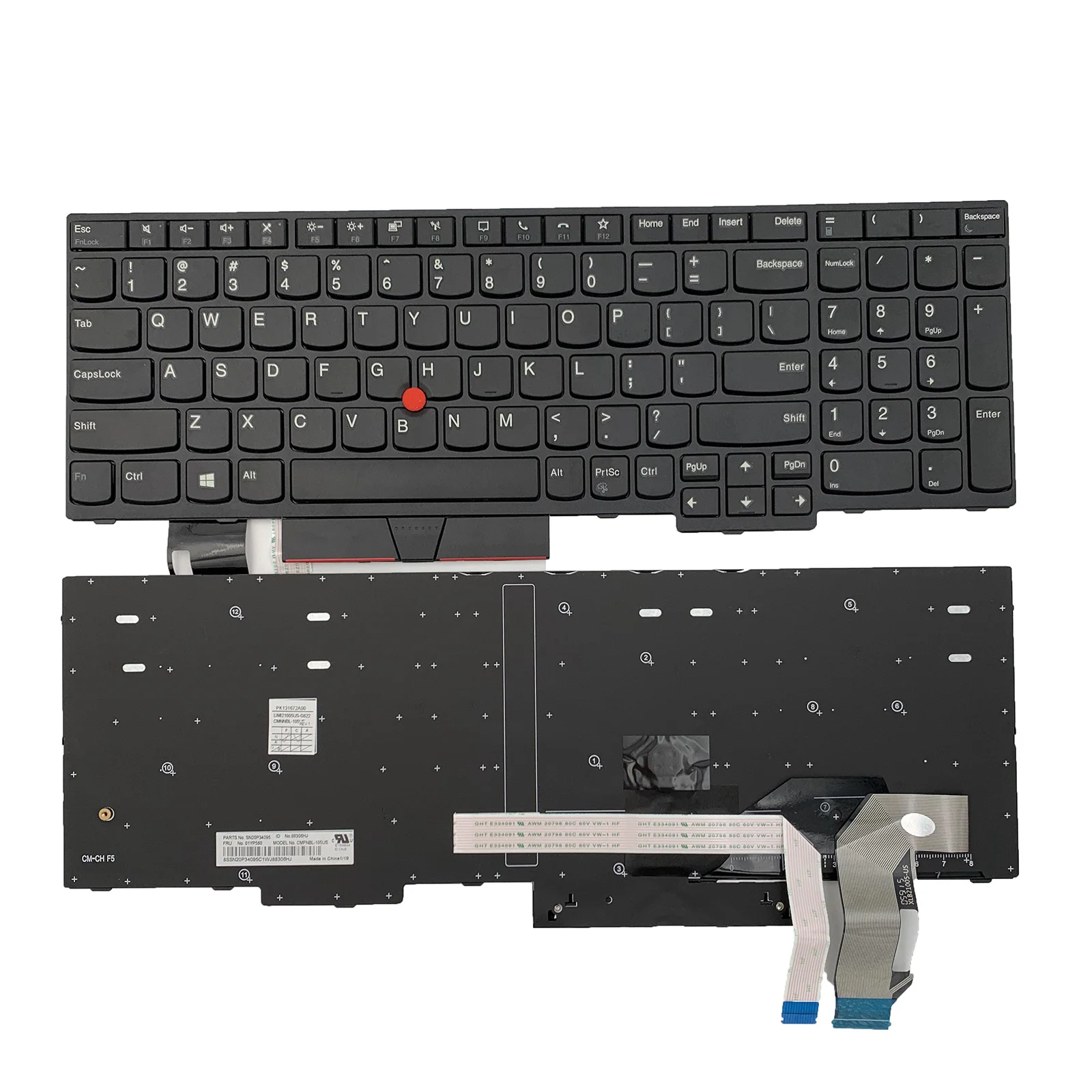 

New US English Backlit Keyboard For Lenovo Thinkpad T15 P15S Gen 2 Laptop 5N20V78108 5N20V78907 5N20V77999