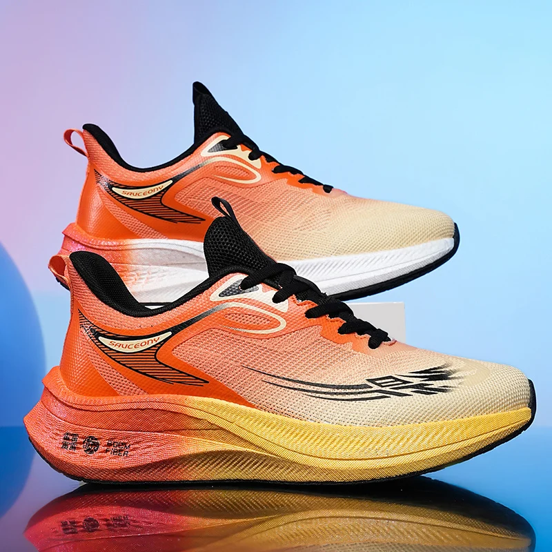 

Men's sports shoes, lightweight carbon plate racing running shoes, winter shock absorption, anti slip, wear-resistant, breathabl