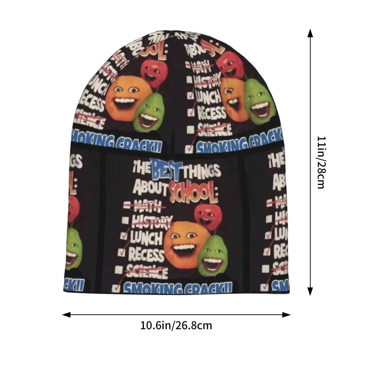Annoying Orange Best Things About School Skullies Beanies Hats Warm Autumn Winter Outdoor Cap Knitted Bonnet Caps for Unisex