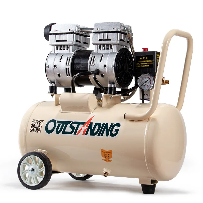 Compressor de ar Industrial Ultra-silencioso Óleo-livre Bomba de ar Compressor de ar para Trabalhar Madeira e Pintura 550w 8l