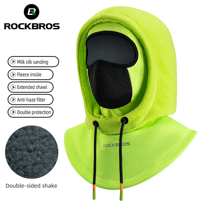 ROCKBROS Winter-Fahrradmaske Fleece Thermisch Wärmend Winddicht Vollgesichtsmaske Balaclava Skimaske Angeln Skifahren Mütze Kopfbedeckung