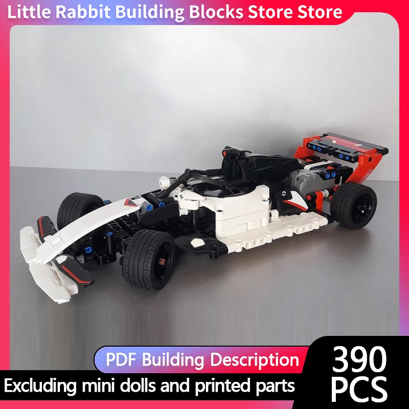 Speed Racing Car Model MOC Building Bricks Classic Formula Racing Car Modular Technology Children Holiday Gift Assemble Toy Suit
