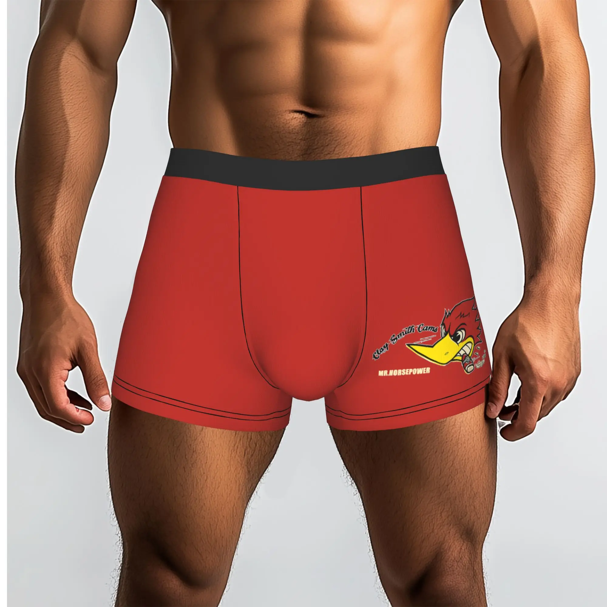 Customized Clay Smith Cams Underwear Men Printed Mr. Horsepower Racing Motor Motocross Boxer Briefs Shorts Panties Breathable