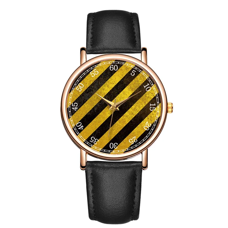 

Casual Women's Quartz Watch Zebra Crossing Vantage Watch Waterproof Leather Wristwatches Casual Reloj Mujer Dropshipping
