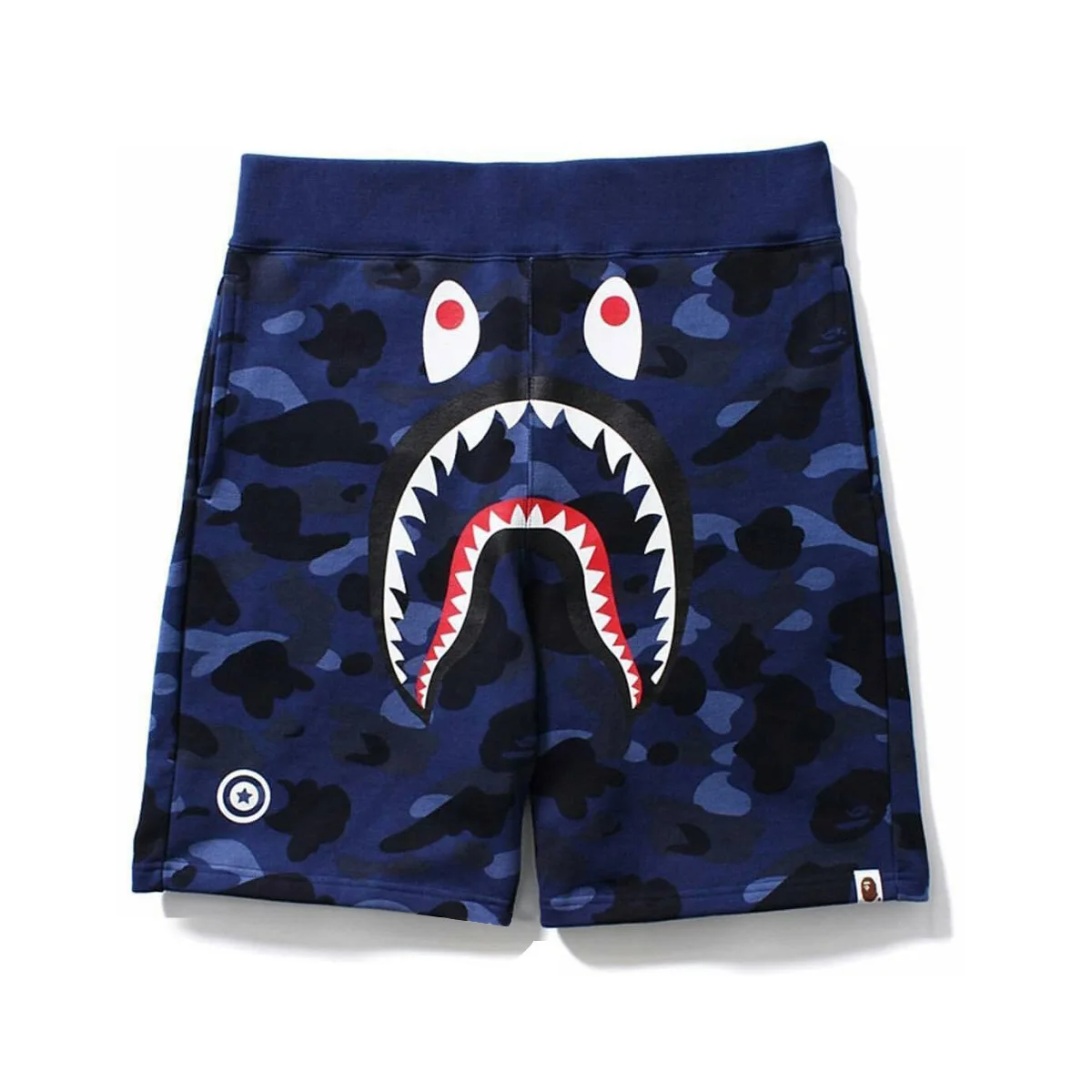 BAPE New shark shorts for men and women camouflage casual Japanese style shorts