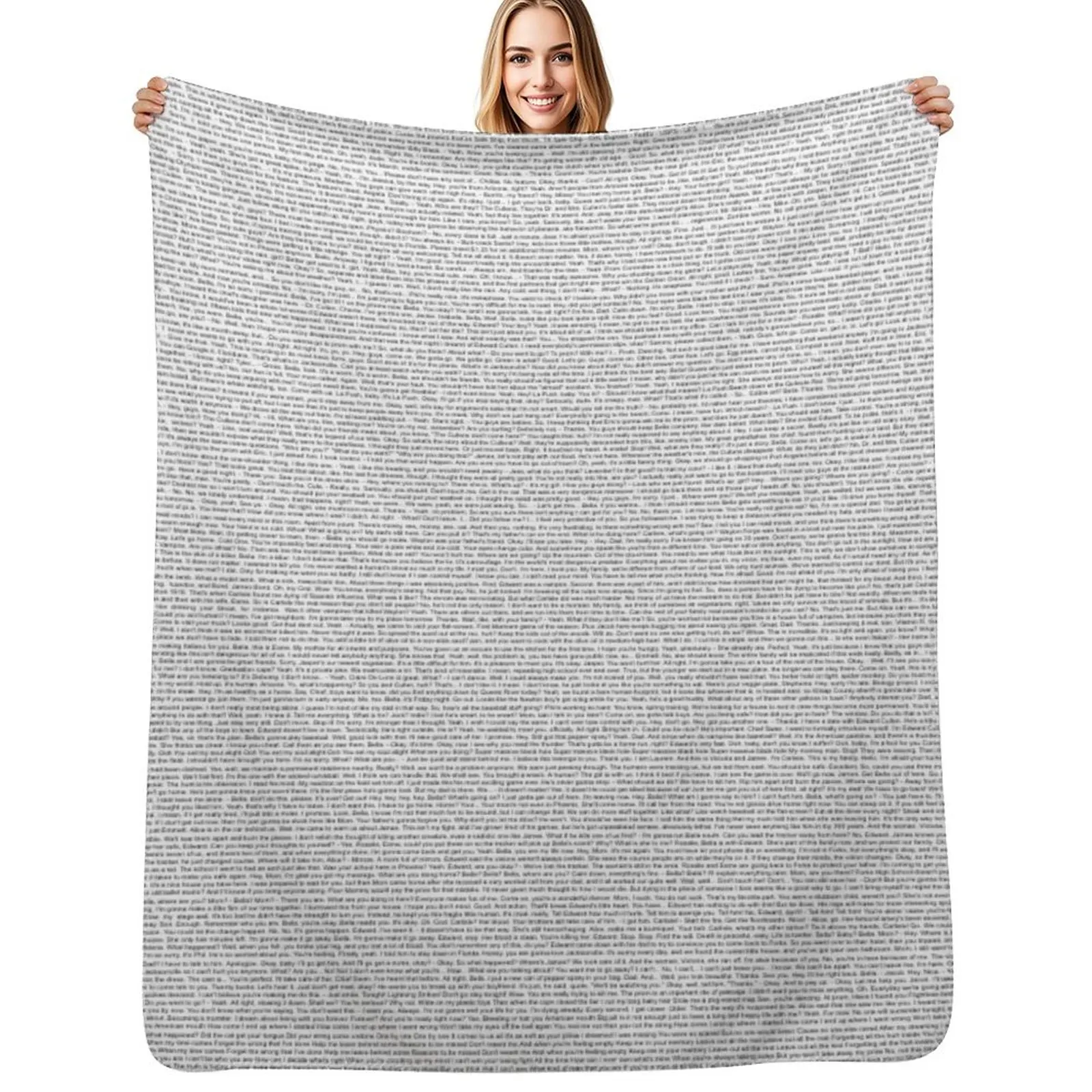 

Twilight Script Throw Blanket Color Fast Cozy Throw Blanket