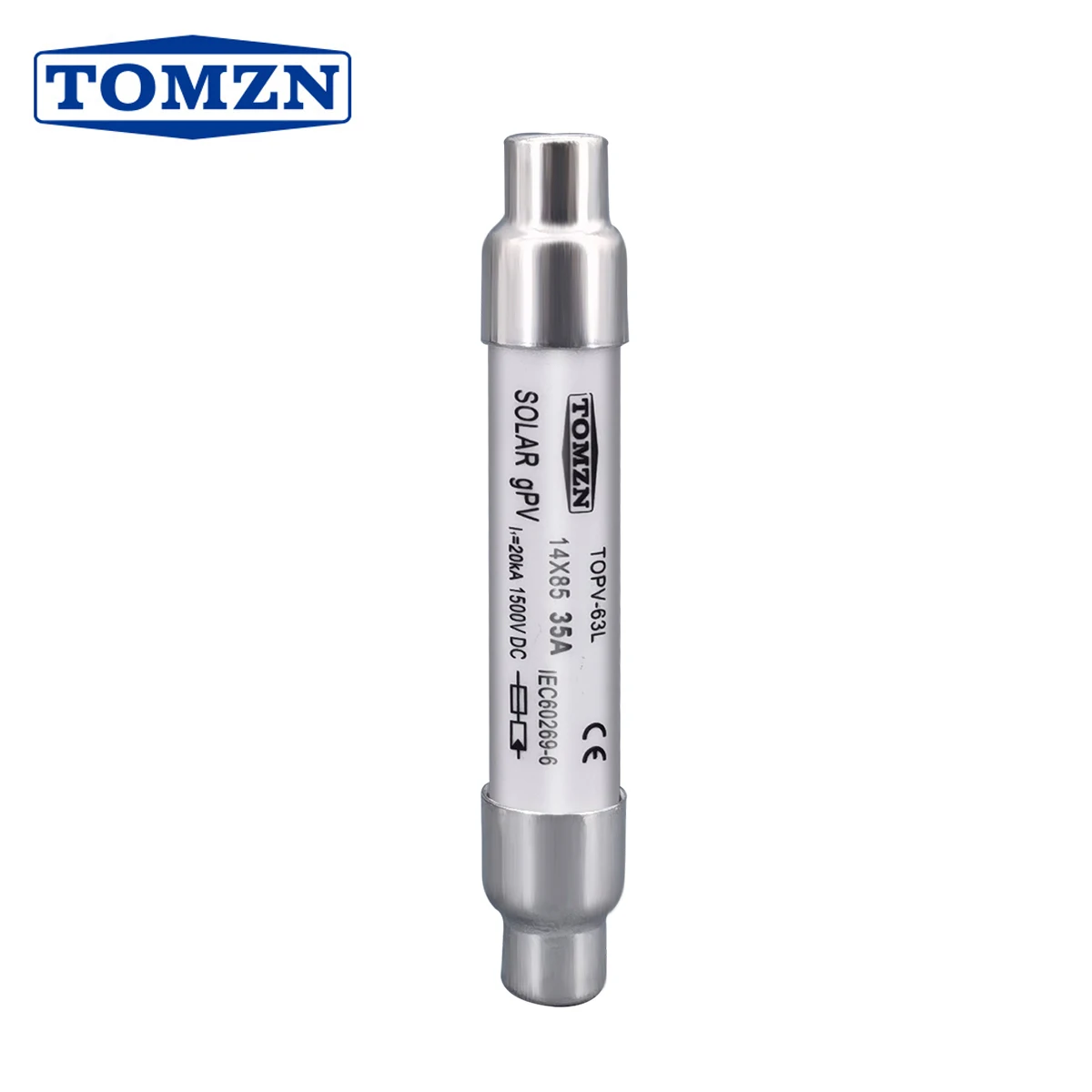 1PCS 1500V PV Fuse DC High Voltage for Solar System Protection 2A 3A 4A 6A 10A 15A 20A 25A 30A 32A 35A 40A 50A Without Holder