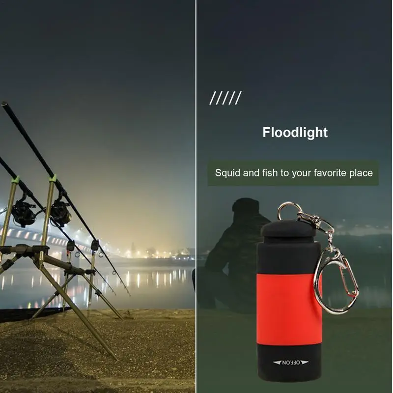 Fishing Lights LED Underwater Portable Mini UV Flashlight Night Fishing Light Torch Detector LED Submersible Fishing Light