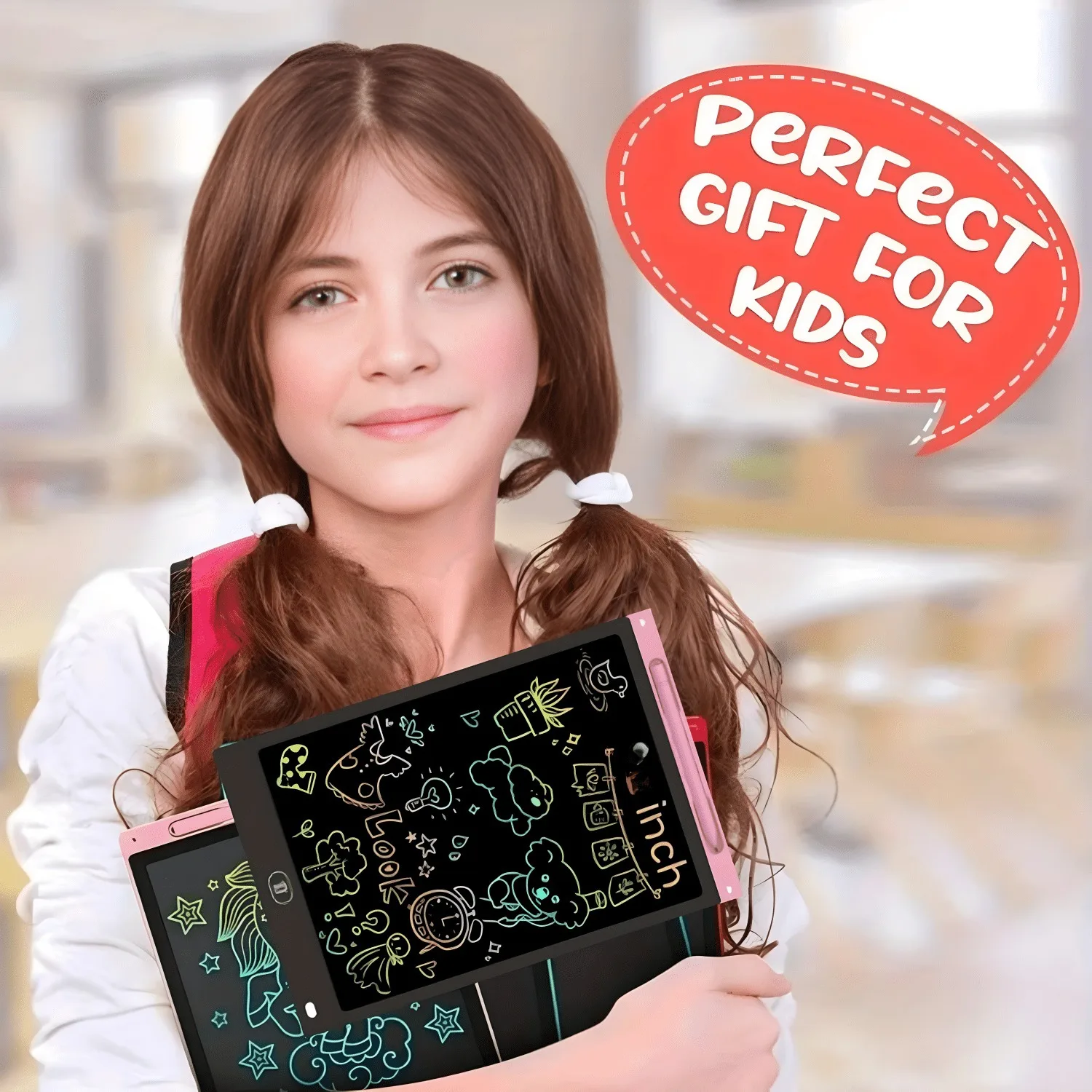 24 pcs 8.5 inch LCD writing and drawing board, one-touch removal, reusable. Educational science teaching toys writing