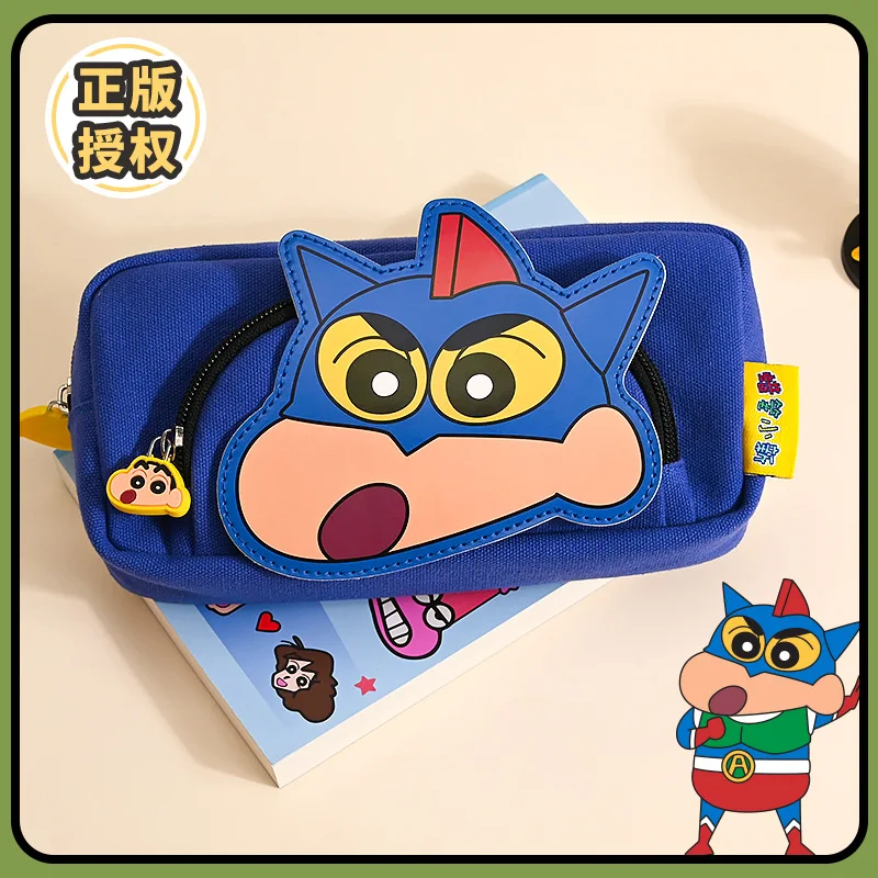 

New Kawaii Cute Crayon Shin-Chan Pencil Case Small Item Storage Bag Waterproof Dirt Resistant 3D Stationery Box Gift for Girls