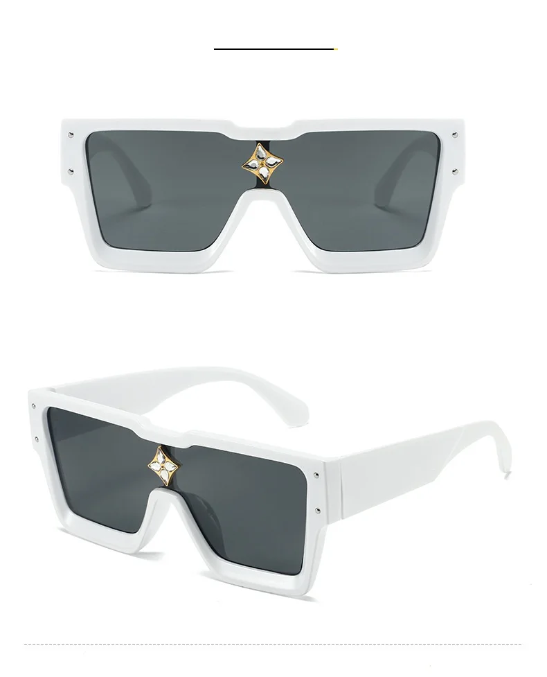 Luxuriöse quadratische Mode-Sonnenbrille mit Diamanten für Männer und Frauen, glamouröse Designer-Marken-Sonnenbrille, klassische Unisex-UV400-Sonnenbrille – Detail 5