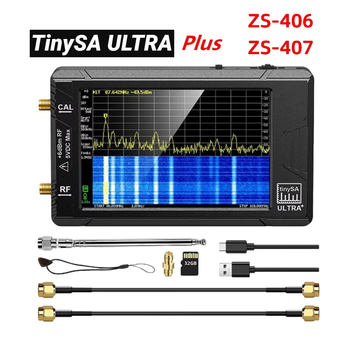MiniSA Ultra Plus ZS-406 ZS-407 – nowoczesny analizator widma 4 cala, idealny do pracy z antenami