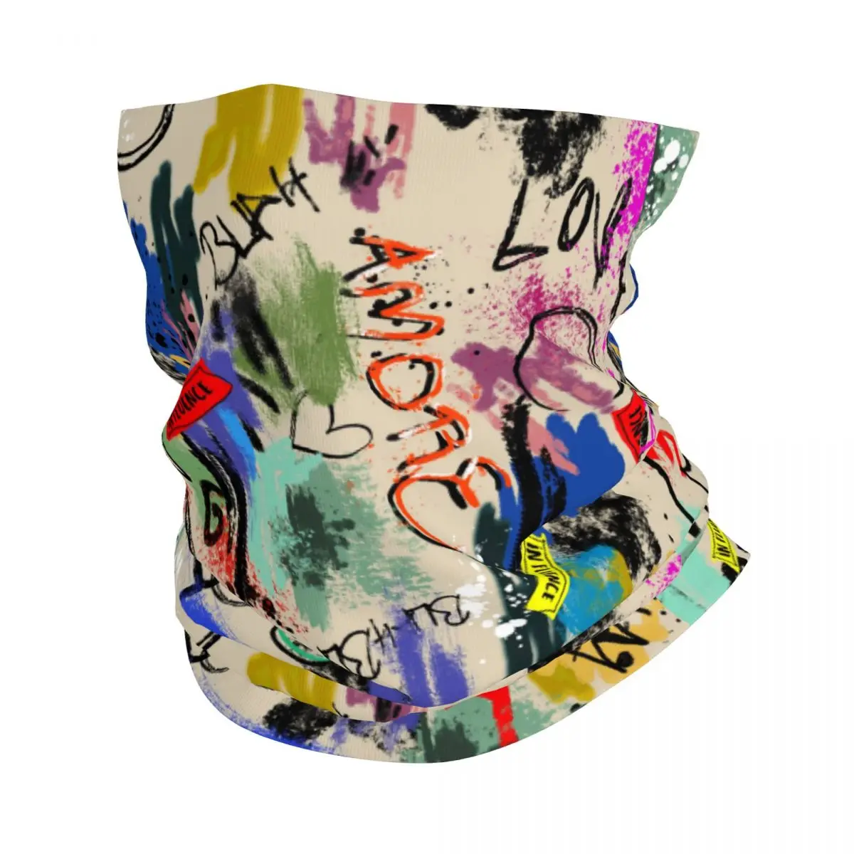 Brush Stroke Paint Thin Bandana Neck Gaiter Graffiti Street Art Wrap Scarf Headband Neck Cover