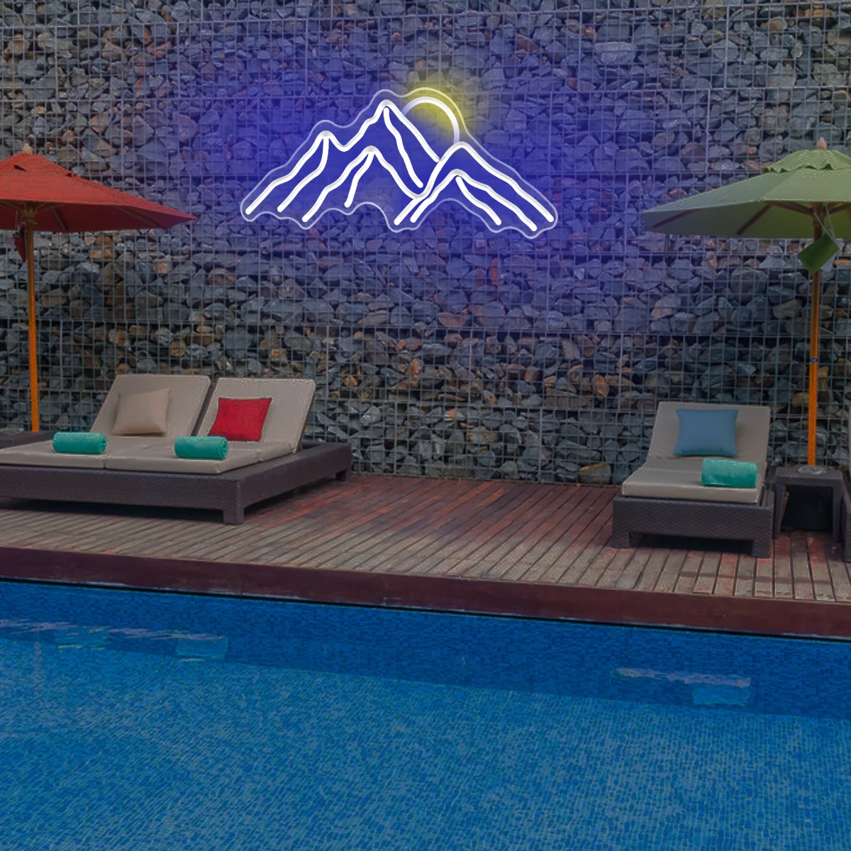 The sunrise neon lamp is suitable for the room hotel seaside party camping decoration neon lamp creates the atmosphere