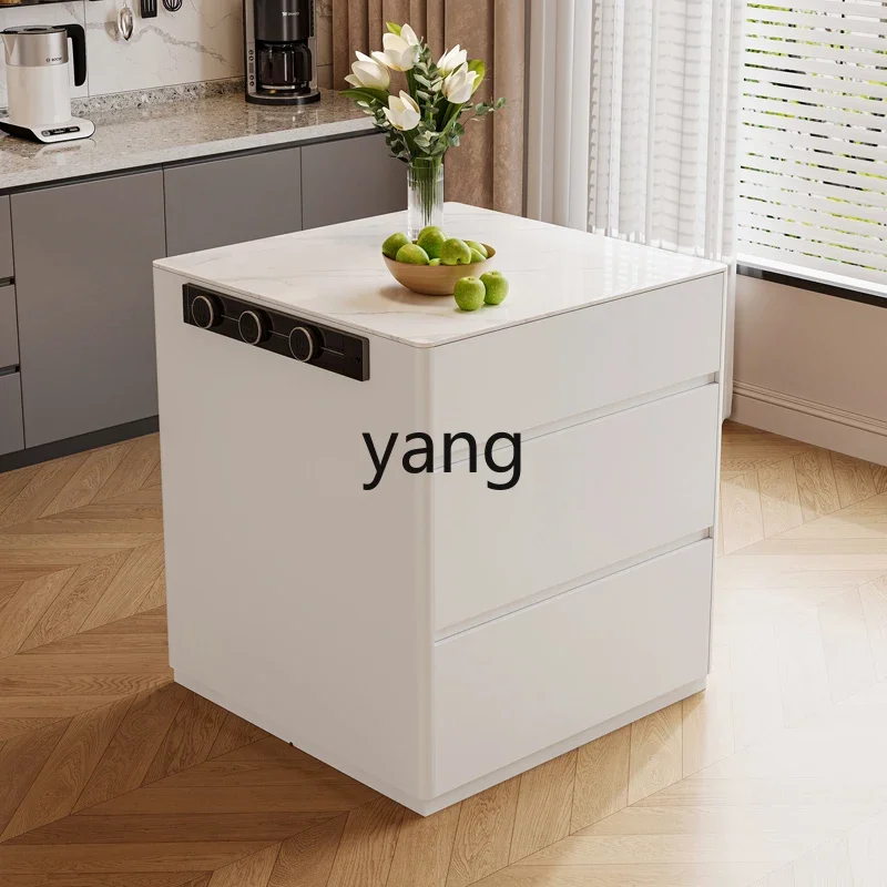 LMsmall island table single cabinet small size narrow island table integrated kitchen movable
