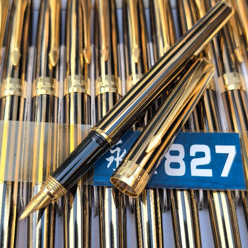 1990s-vintage-wingsung-iridium-fountain-pen-hooded-f-05mm-nib-metal-copper-shaft-office-meeting-calligraphy-ink-pen-26g-writte