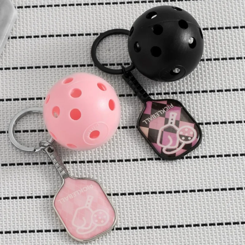 New Pickleball Keychain for Women,Dinkball Party Favors Gift,Aesthetic Pickleball Keychain Gift for Sport Lover