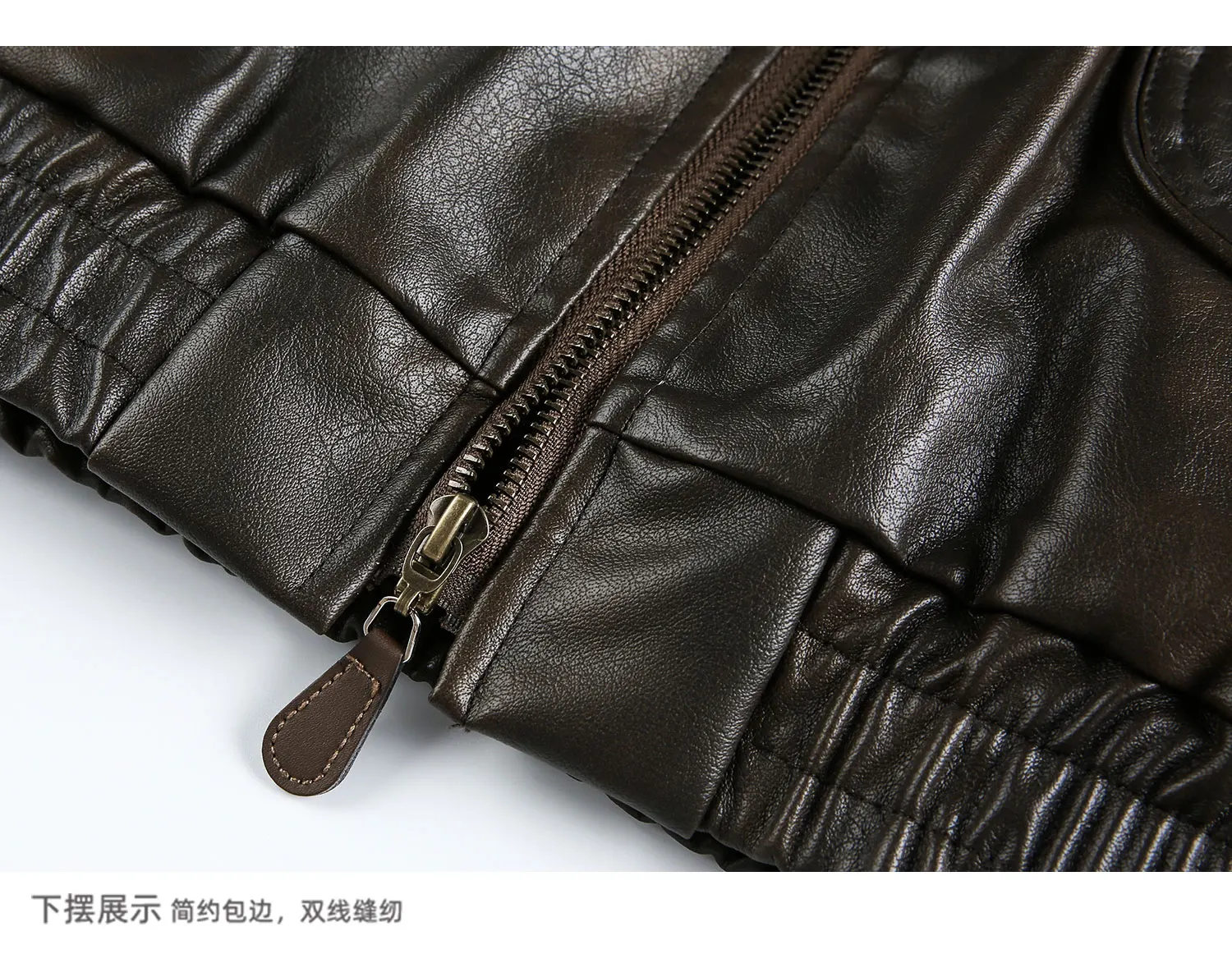 النمط الأمريكي الرجعية بولي Leather الجلود الوقوف طوق سترات الرجال النساء 2025 شتاء جديد الاتجاه الدافئة سترات سترة جيب الديكور تانك القمم #5