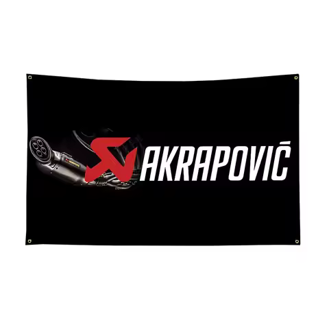 Akrapovics Funny Flags for Bedrooms Advertising Flag Outdoor Decorations Garage Decoration Home Decor Items Banners Pirate Rooms