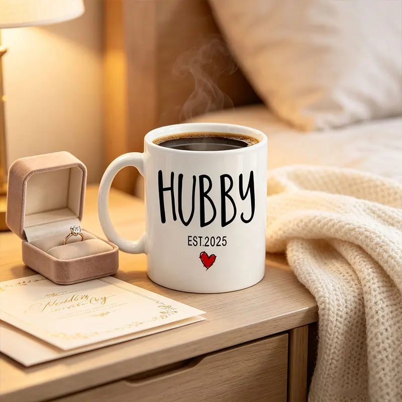 1 Piece, Est 2025 Couple's Mug, Suitable for Couples' Weddings, Valentine's Day, New Year, Easter, for Dad, Mom, Friends, and Colleagues