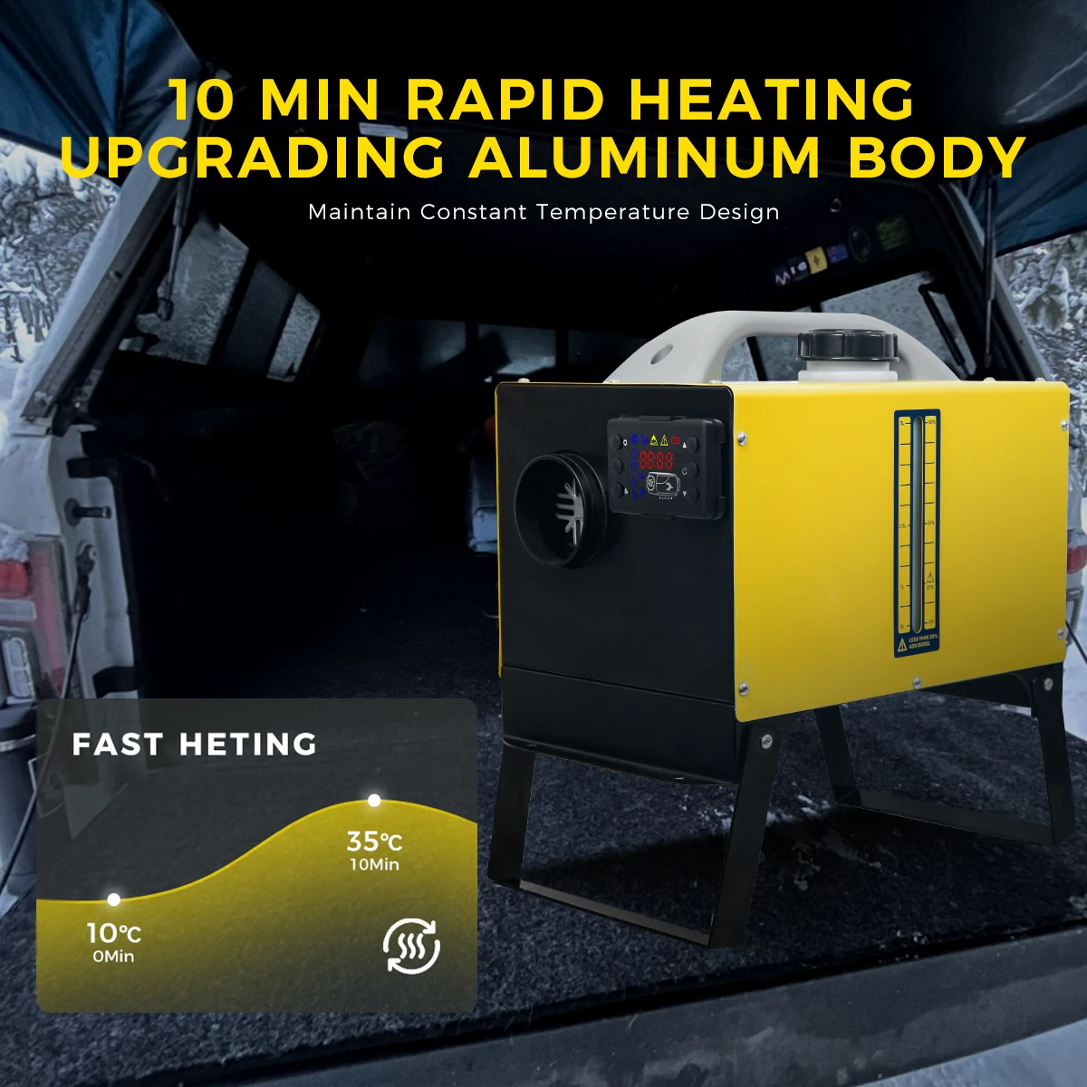 Aquecedor de ar diesel portátil, 8kw, 12v, 24v, 110-240v, com controle lcd, aquecedor de carro, tudo em um, aquecedor de ar de estacionamento para carro, rv, acampamento