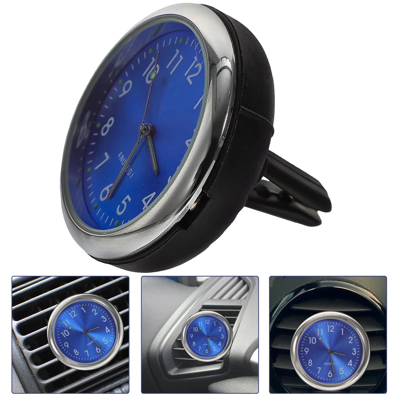 

Universal Car Dashboard Clock Air Outlet Clock Car Electronic Noctilucent Quartz Clock Luminous Pointer For Auto Interior