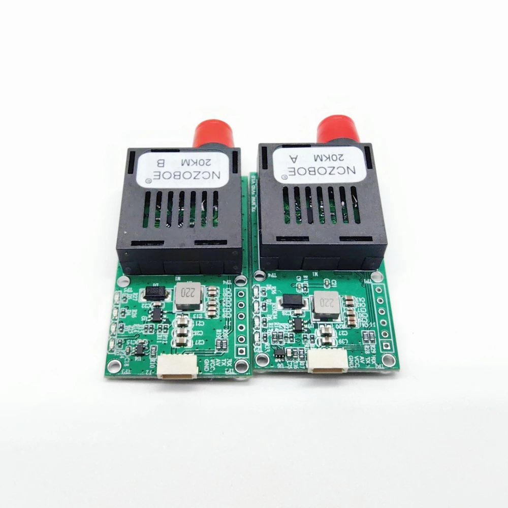 محول ألياف NCZOBOE أحادي الوضع FC/UPC TX/RX 1 قناة فيديو + UART & TTL & SBUS إلى وحدة تحكم بصرية 20 كجم