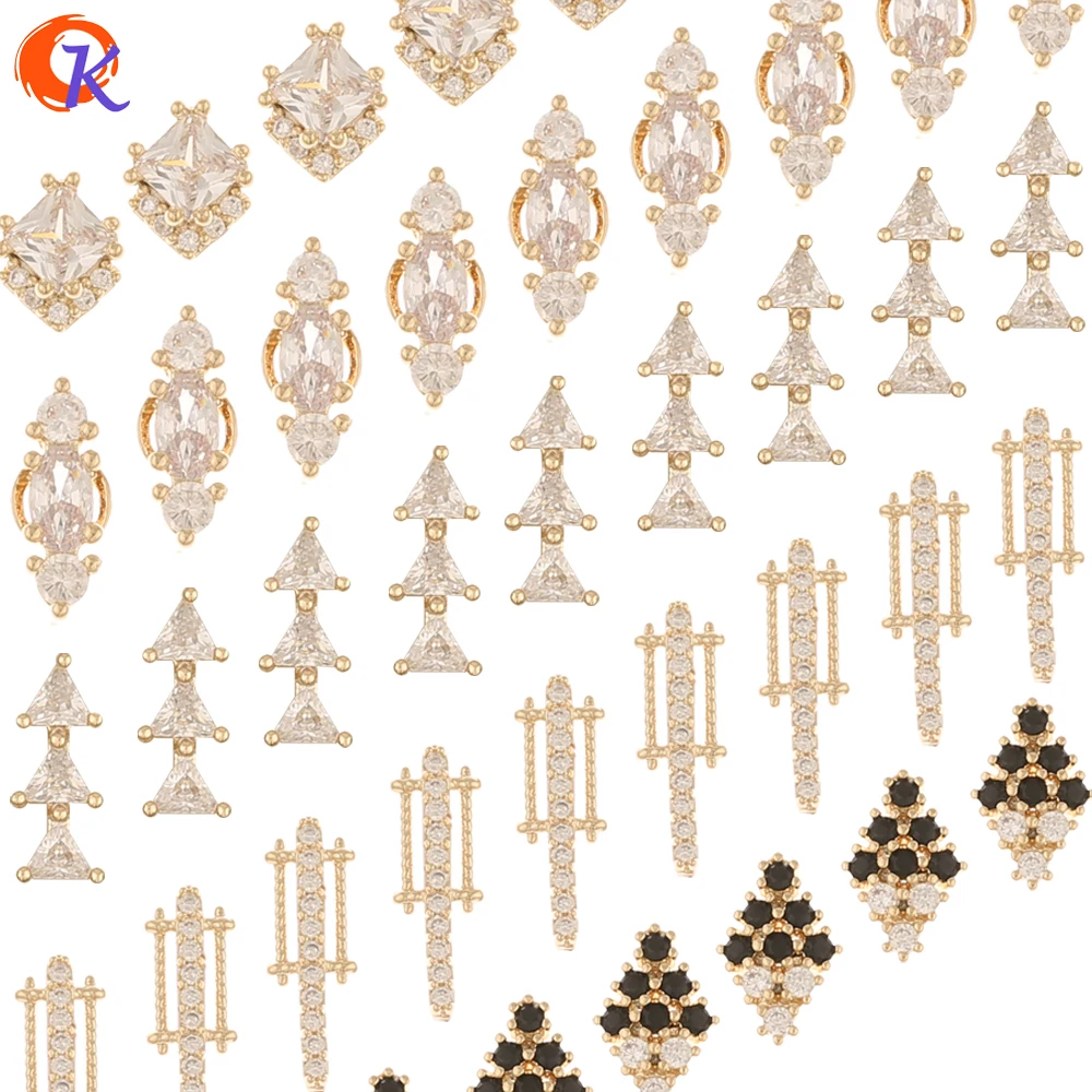 

Cordial Design 50Pcs Jewelry Accessories/DIY Making/Cubic Zirconia Charms/Genuine Gold Plating/Hand Made/Fingernail Findings
