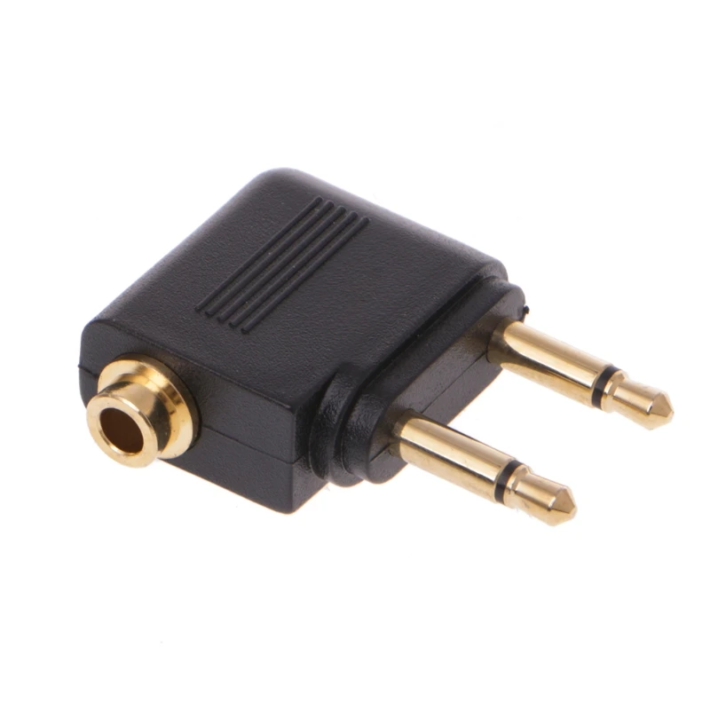 2 Pcs Gold Plated 3.5mm 2 Male To 1 Female Headphone Socket o Adapter Drop Shipping