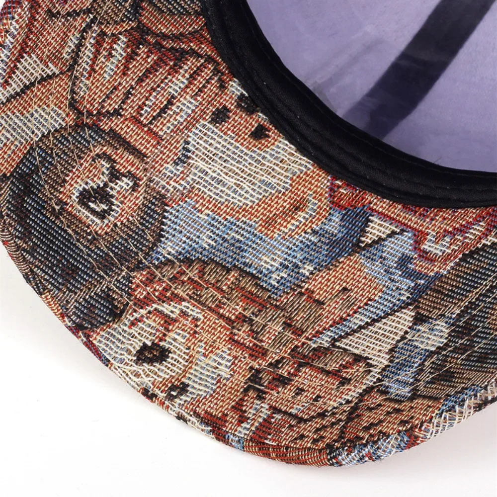 

Casual Bear Print Cute Bear Baseball Cap Cartoon Cotton Unisex-Teens Caps Little Bear Print Duckbill Cap