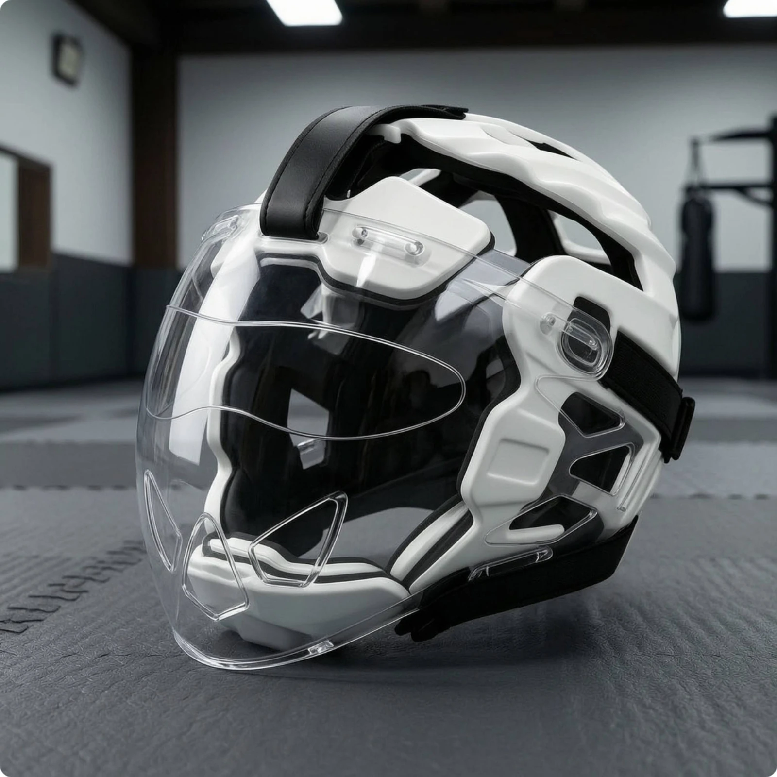 Combat Arts Helmet with Face Guard Impact-Resistant Taekwondo Helmet with Face Guard Safeguarding Gear Ventilated for Athletes