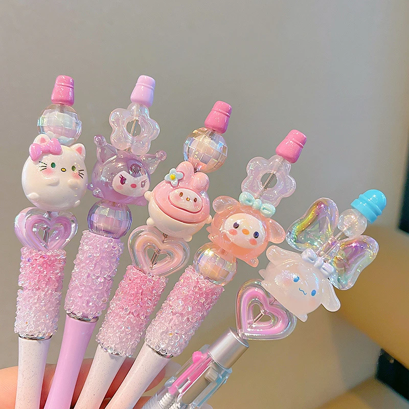 Sanrio Kurumi Crystal Rhinestone Rotating Gel Pen Cute Fantasy Laser Coolmi Bead Cartoon