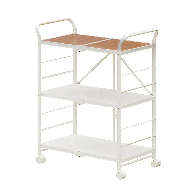 

Kitchen floor mobile pot rack storage rack, multi-layer snack storage rack