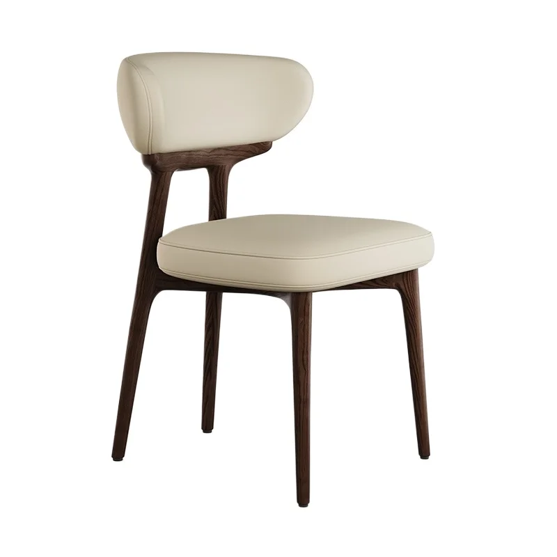 Mid-Century Modern Dining Chairs Furniture Anti-scratch Leather Upholstery Weight-Bearing Design Luxury Kitchen/Office Seating view 6