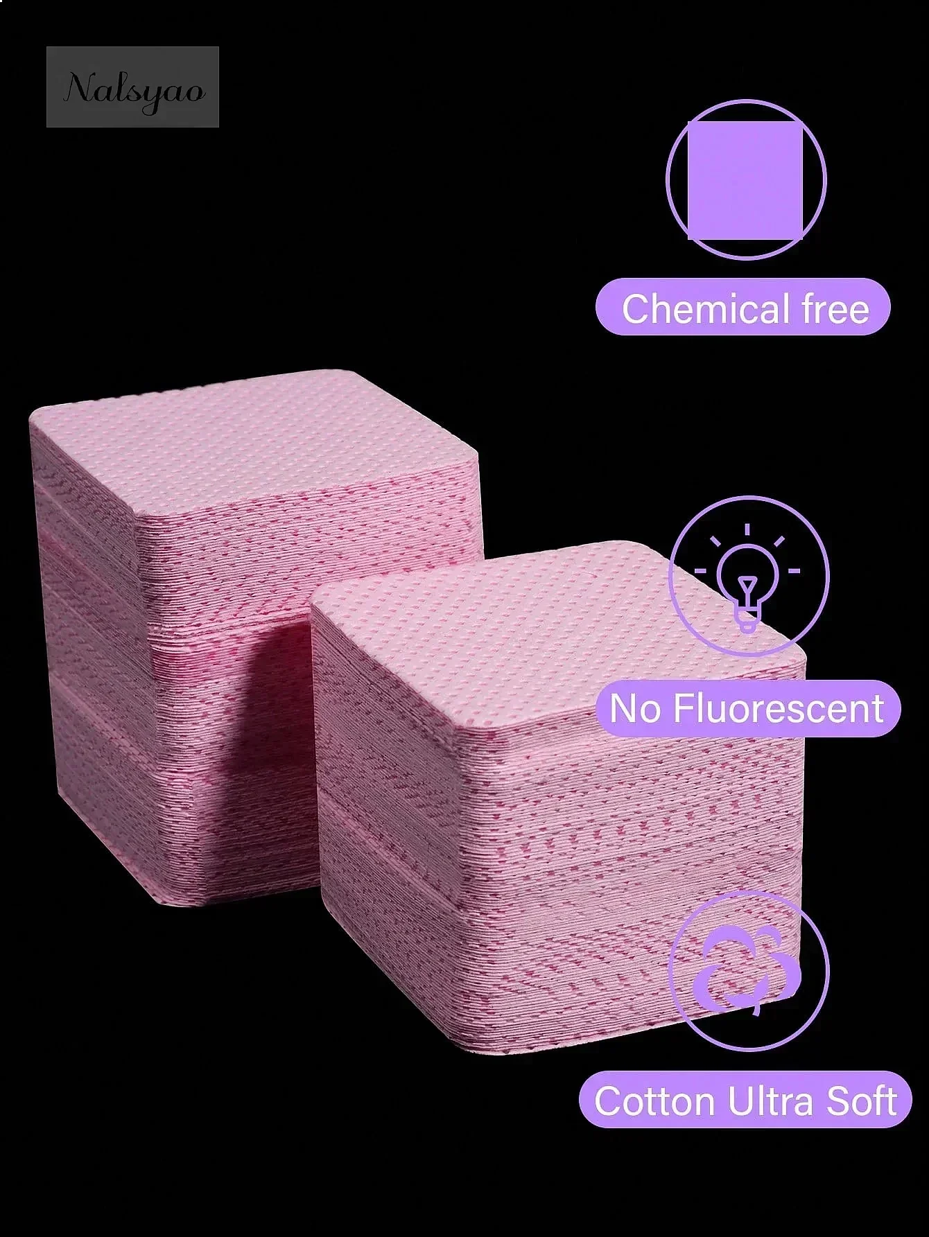 300 PCS Multicolor Lint-Free Nail Wipes, Soft Non-Woven Nail Polish Removal Pads for Eyelash Extension & Polish Remover