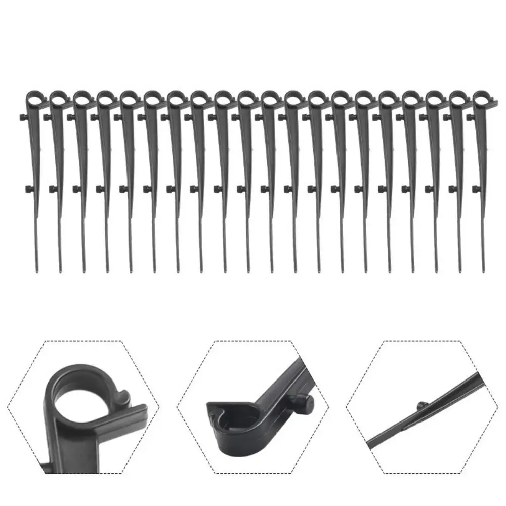 20PCS Hook & Stake Design Gutter Clip Easy Insert Installation Weather Resistant Gutter Net Fixing Hook Anti-Rust