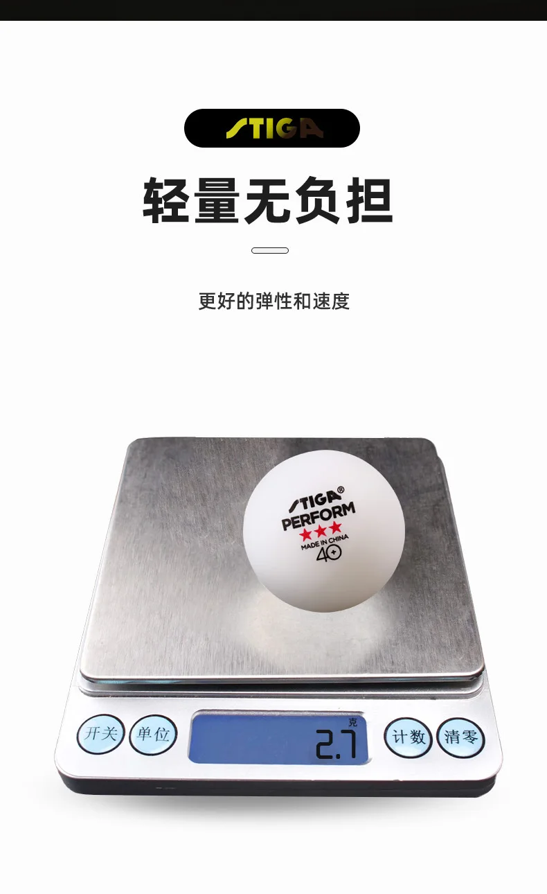STIGA 3 Sterne 40+ Tischtennisbälle ITTF ABS Neues Material Ping-Pong-Bälle mit Naht, hohe Elastizität, langlebig, Trainings-Spielbälle – Detail 6