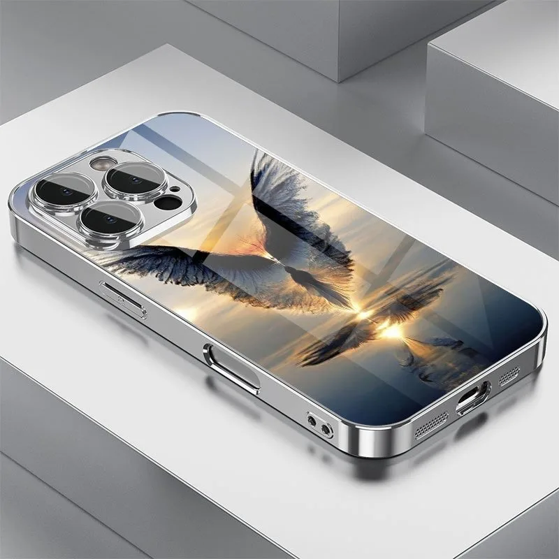 

Light Crystal Eagle Glass Phone Case For vivo V50 V40 Y29 V30E Y28 V30 V40E Y78 Y27 V29E Y78 Y36 Y35 V27E V29 Pro Plus Lite 4G5G