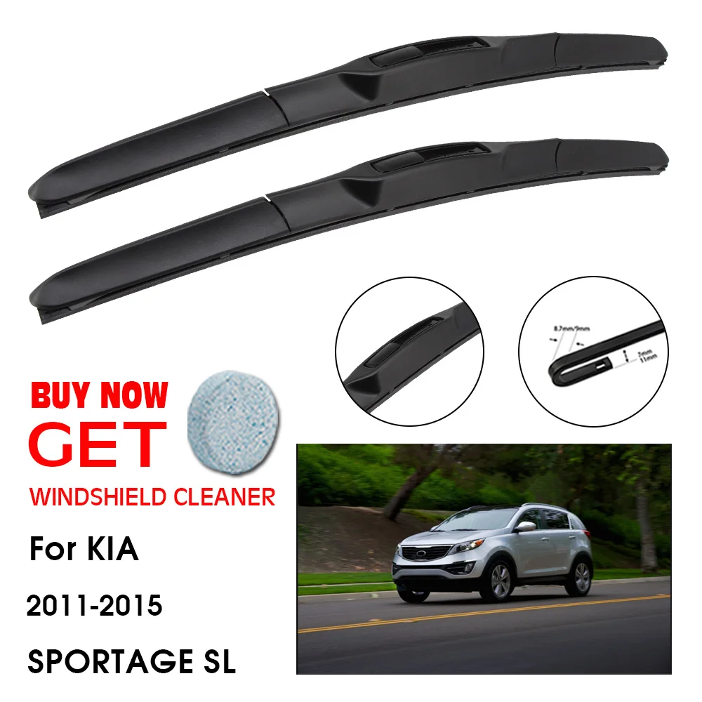 

Car Wiper For KIA SPORTAGE SL 24"+18" 2011-2015 Front Window Washer Windscreen Windshield Wipers Blades Accessories