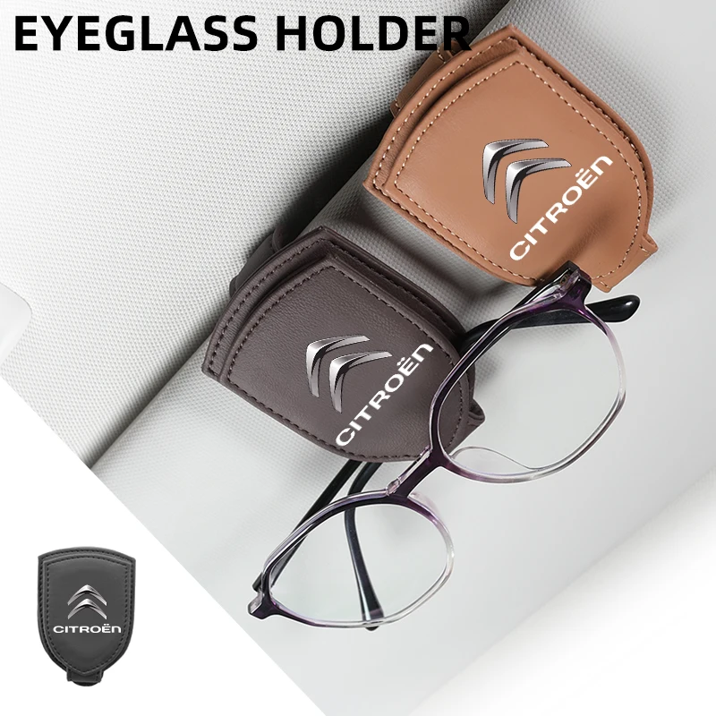 Car Sun Visor Eyeglass Case Holder Sunglasses Storage Clip For Citroen C4 C3 C5 C1 C2 Berlingo Celysee Cactus Picasso Aircross