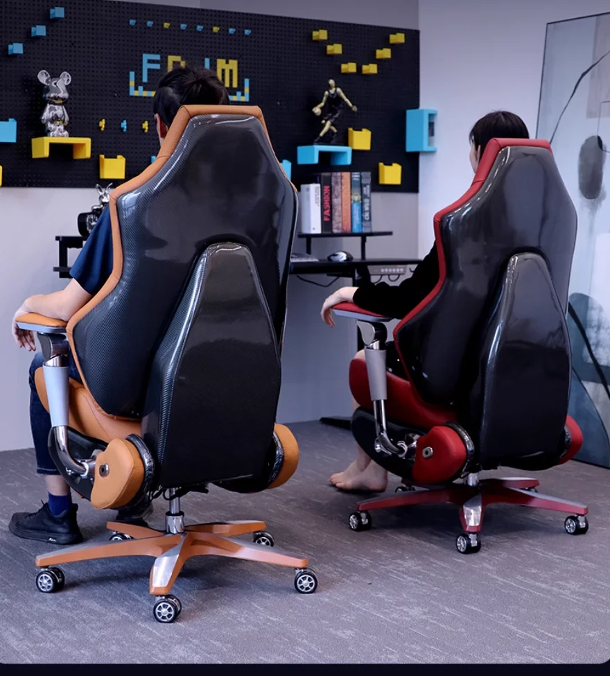 Smart esports Chair Men's and women's ergonomic rotating home computer chair Leather video game chair image 2