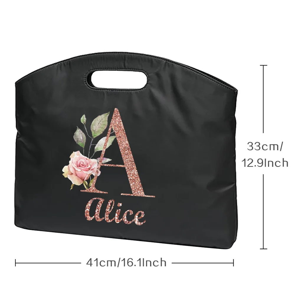 شخصية مخصصة اسم الملحق حقيبة مكتب الأعمال المحمولة العمل التنقل أكياس المرأة حقيبة يد وثيقة الكمبيوتر